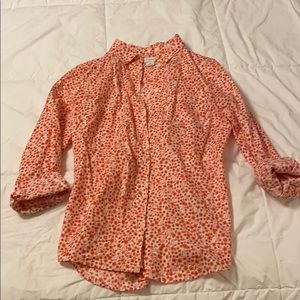 J Crew poppy long sleeve button down